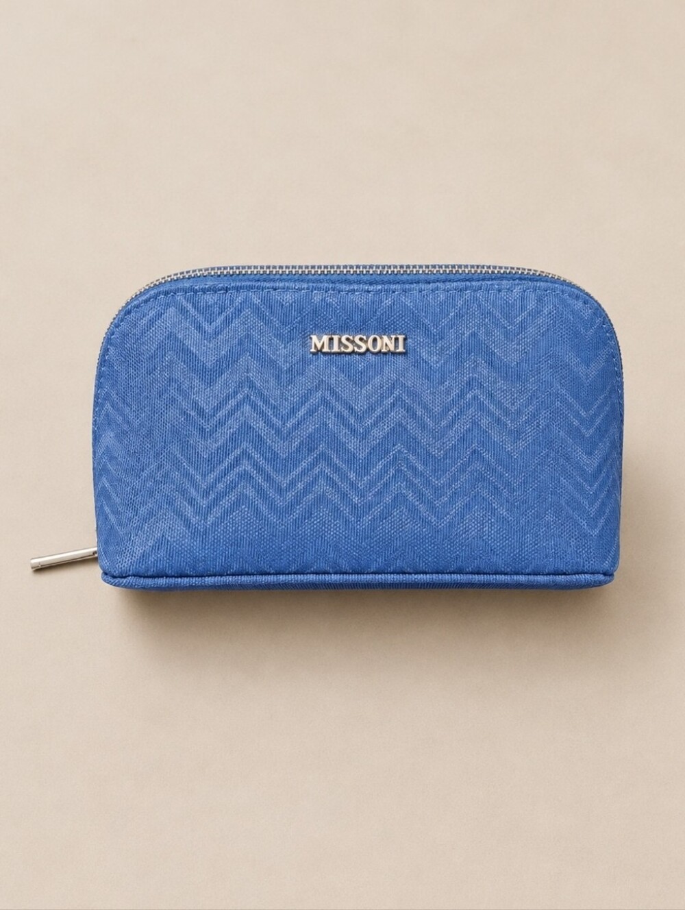 Missoni x Delta One Blue Zigzag Travel Cosmetic Amenity Pouch